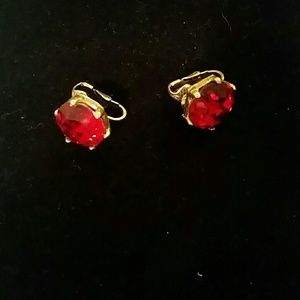 ORIGINAL RED EARRINGS 1950's